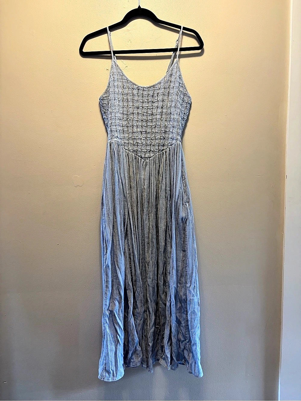 Aerie Striped Meet Me At The Barre Maxi Dress in Blue